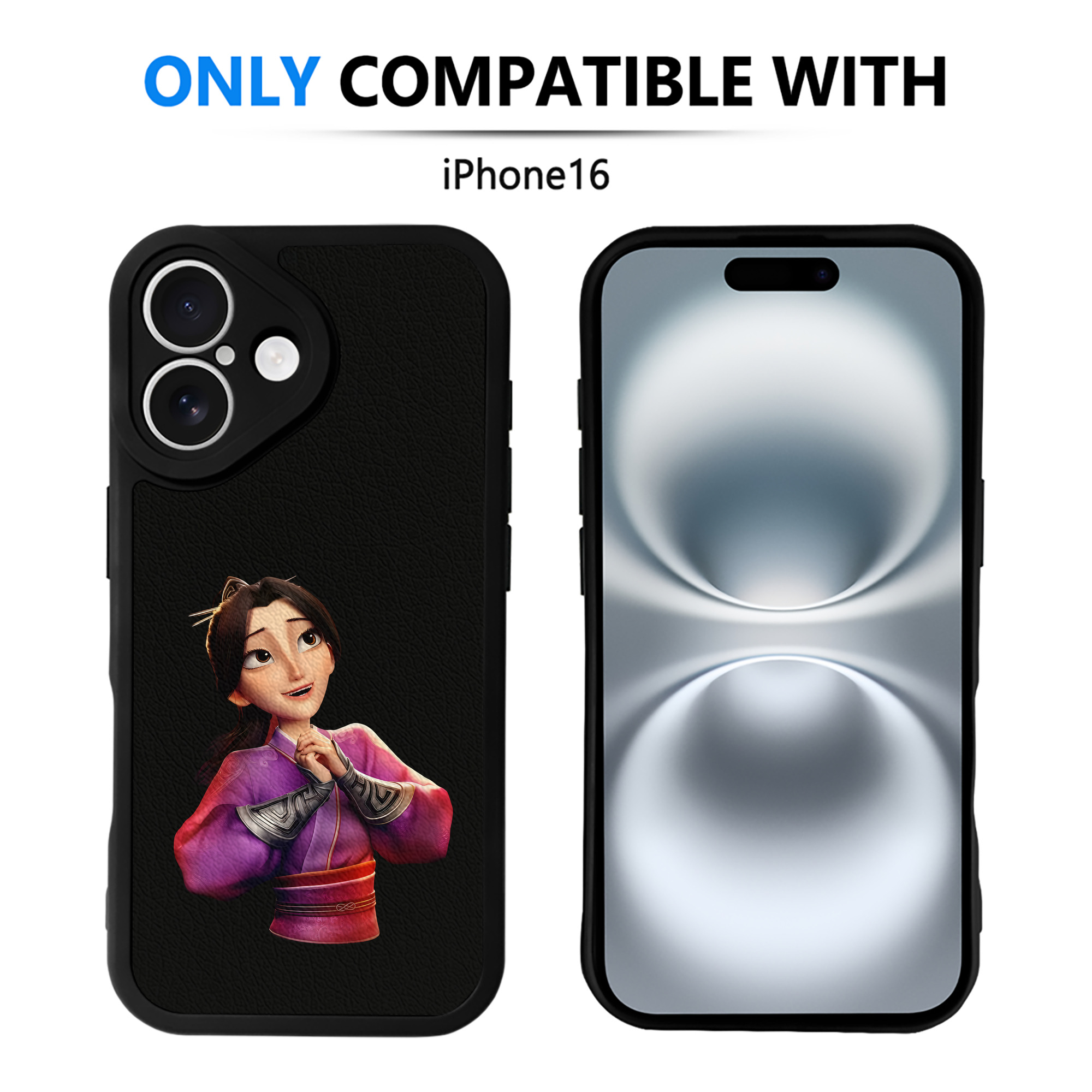 （画像用） Ne Zha 2 ナタ 魔童の大暴れ 【iPhone 16シリーズ対応】シリコンスマホケース（レザー調） 材質：シリコン